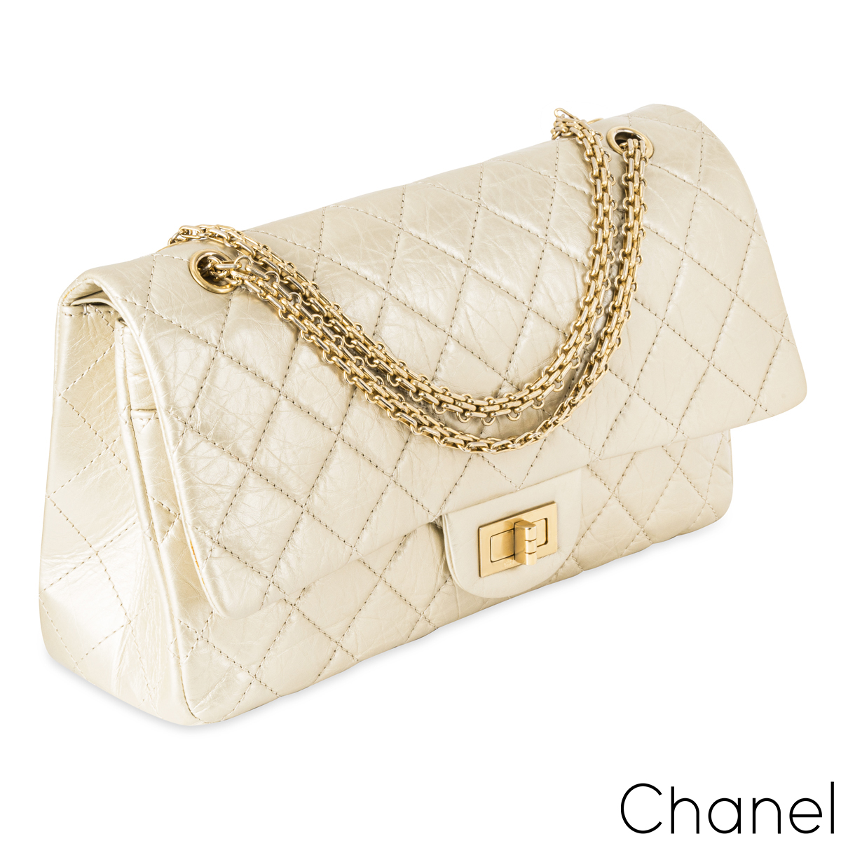 Chanel Cream 2.55 Reissue Maxi Double Flap Bag